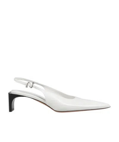Sportmax Pointed-toe Slingback High Heels In Silver