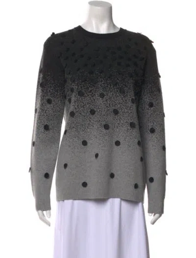 Pre-owned Sportmax Polka Dot Print Crew Neck Sweater In Gray