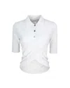 Sportmax White Shaker Polo In White