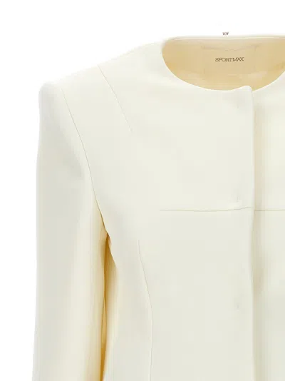 Sportmax Polyester Full-length Women's Jacket In White