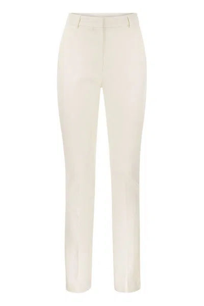 Sportmax Pontida - Compact Jersey Trousers In White