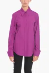 Sportmax Woman Shirt Magenta Size 8 Cotton In Purple