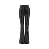 Sportmax Ppa Leather Flared Pants In Black