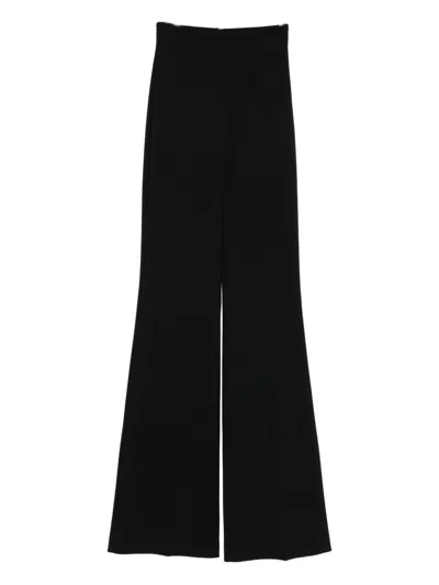 Sportmax Pre High-waisted Flared Trousers In Black