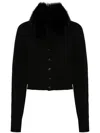 Sportmax Sport Detachable-collar Cardigan In Black