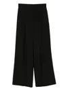 Sportmax Pre Wool Wide-leg Trousers In Black