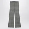 Sportmax Wool Flare Trousers With Prince Of Wales Pattern In Gray