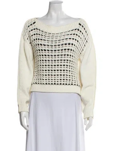 Pre-owned Sportmax Printed Bateau Neckline Sweater