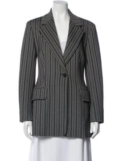 Pre-owned Sportmax Printed Blazer In Black