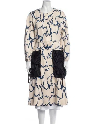 Pre-owned Sportmax Printed Coat In Neutral