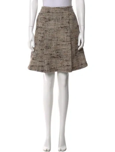 Pre-owned Sportmax Printed Knee-length Skirt In Brown