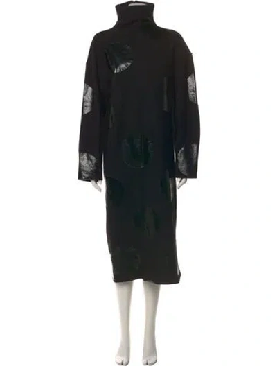 Pre-owned Sportmax Printed Midi Length Dress In Black