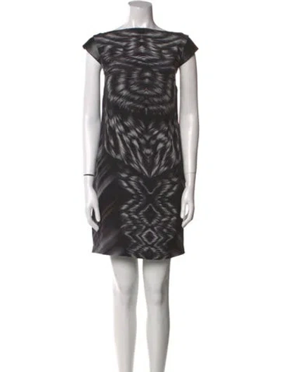 Pre-owned Sportmax Printed Mini Dress In Black