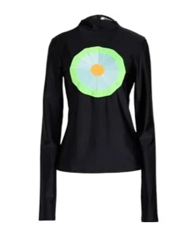 Sportmax Printed Minimalist Fashion T-shirt In Black