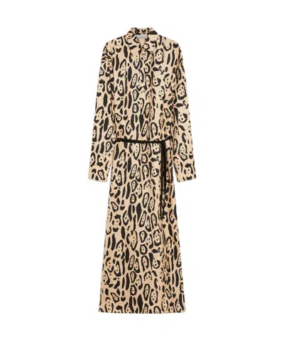 SPORTMAX SPORTMAX ALL-OVER PATTERNED TIE WAIST DRESS