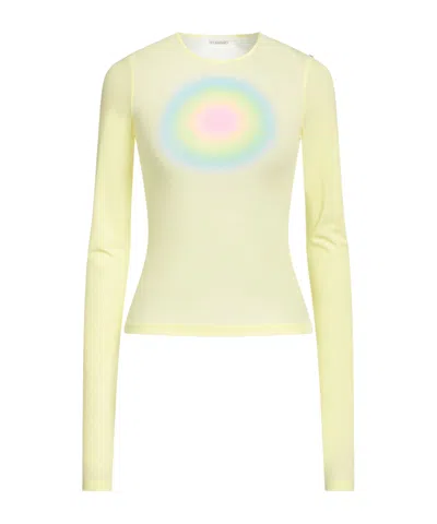 Sportmax Printed T-shirt In Yellow