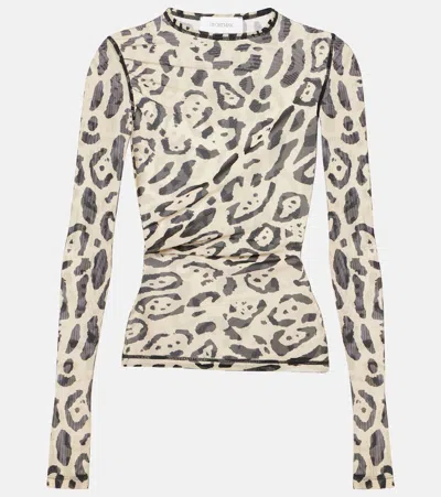 SPORTMAX PRINTED TULLE TOP