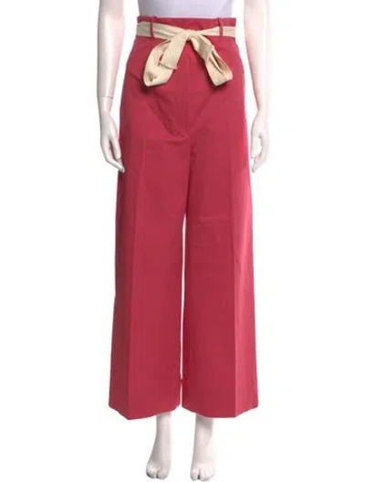 Pre-owned Sportmax Printed Wide Leg Pants In Pink