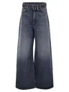 Sportmax Max Mara  Procida - Low-waisted Oversize Denim Trousers In Blue