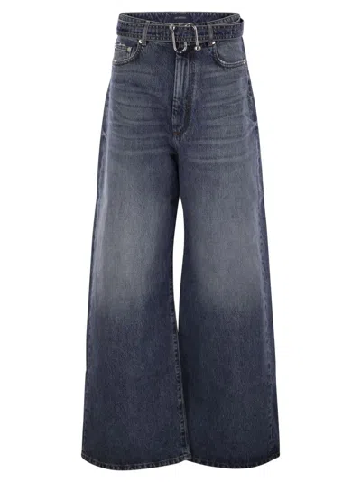 SPORTMAX PROCIDA - LOW-WAISTED OVERSIZE DENIM TROUSERS