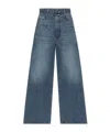 Sportmax High-rise Wide-leg Denim Trousers With Belt Loops In Blue
