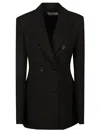 Sportmax Gelly Double Breast Wool Blazer In Black