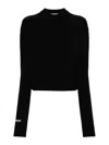 Sportmax Sport Max Wool Crewneck Sweater In Black