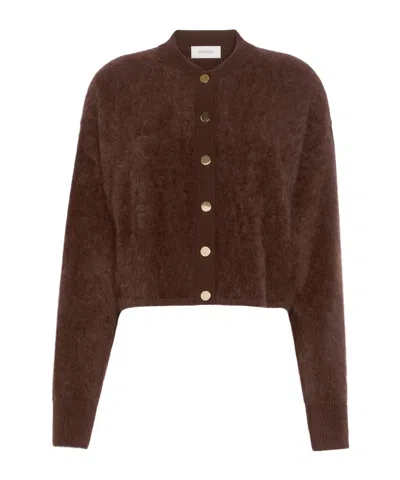 Sportmax Pure Cashmere Bomber Jacket In Chocolate-colored