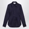 Sportmax Fitted Long Sleeve Collared Shirt In Blue