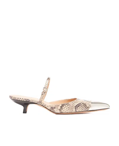 Sportmax Boheme 40mm Leather Mules In Beige