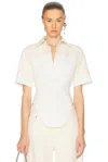 Sportmax Short Sleeve Shirt In Ivory