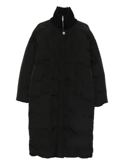 Sportmax Quilted Parka Coat In Black