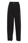 Sportmax Wide Leg Trousers Elastic Waistband In Black