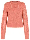 Sportmax Radio Crewneck Sweater With Wool Blend Braids In Multi