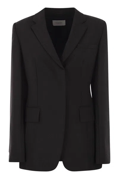 Sportmax Ranghi - Stretch Wool Blazer In Black