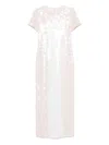 Sportmax Slit Back Midi Dress With Sequin Embellishment