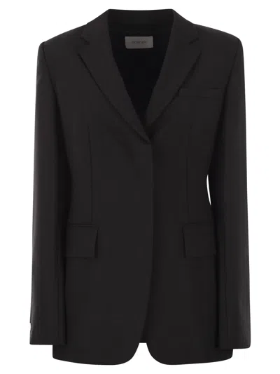Sportmax Max Mara  Ranghi - Stretch Wool Blazer In Black