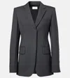 Sportmax Ranghi Virgin Wool Blazer In Gray