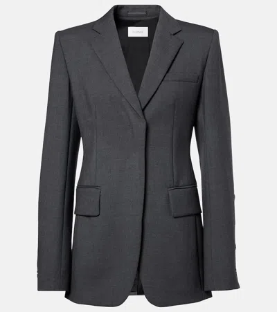 Sportmax Ranghi Virgin Wool Blazer In Gray
