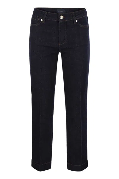Sportmax Record - Perfect Fit Flared Trousers In Night Blue