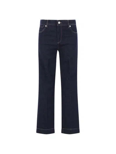 Sportmax Record Flared Denim Jeans In Blue