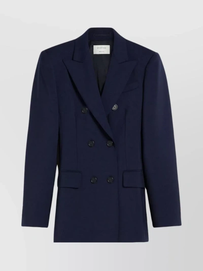 SPORTMAX REFINED DOUBLE-BREASTED BLAZER WITH NOTCH LAPELS