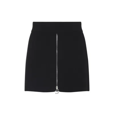 SPORTMAX REFOLO BLACK WOOL MINI SKIRT