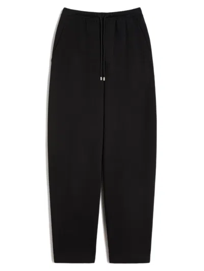 Sportmax Regular Fit Drawstring Trousers With Stylish Details In Size S In Black