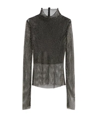 SPORTMAX SPORTMAX EMBELLISHED HIGH NECK LONG-SLEEVED TOP