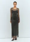 Sportmax Embellished Semi-sheer Cinese Gown In Black