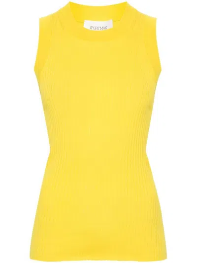 SPORT MAX SPORTMAX RIBBED COTTON TANK TOP