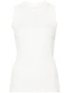 Sportmax Toledo Crewneck Sleeveless Knitted Top In White