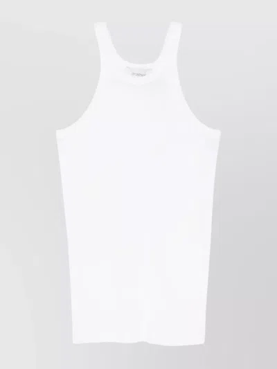 SPORTMAX RIBBED CREW NECK RACERBACK SLEEVELESS TOP