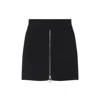 Sportmax Refolo Mini Skirt In Wool And Cashmere In Black